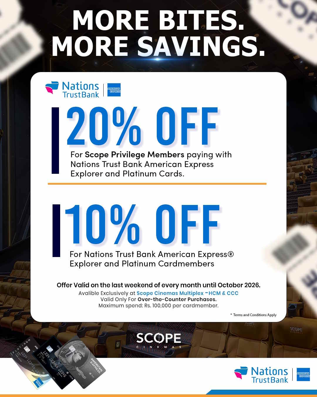 EXCLUSIVE FOOD & BEVERAGE OFFER FOR NTB CREDIT CARDS image
